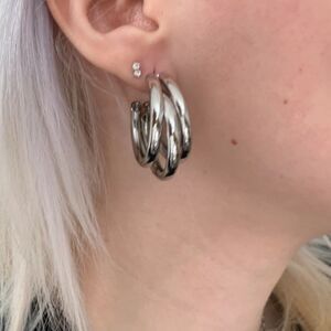 5/$25 SILVER OPEN HOOPS